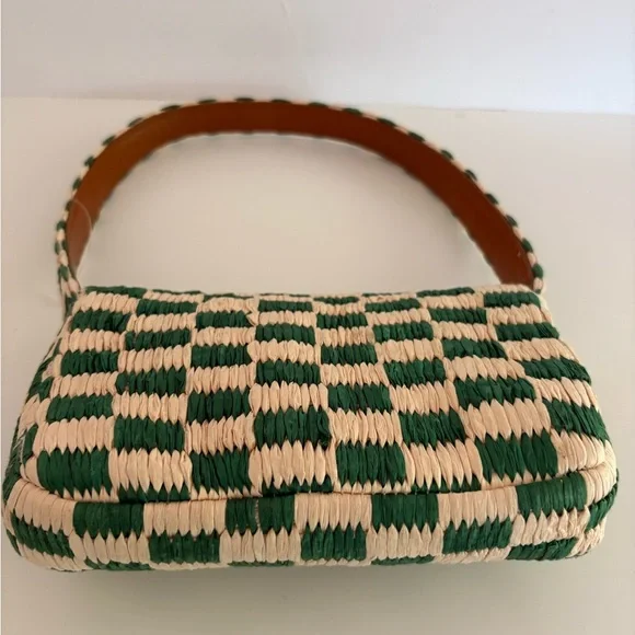 NWOT Anthropologie The Fiona Shoulder Bag: Raffia Edition - Picture 11 of 14